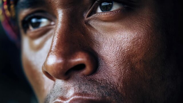 Man with thoughtful expression