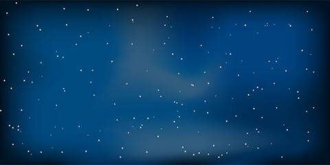 Fototapeta premium vector background of starry night sky. Soft blend Celestial starry sky of colors with shimmering white stars scattered. For banner, card, print, frame, template