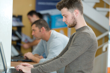 young man working on corporate project