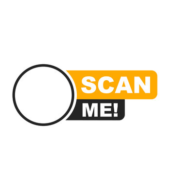 Digital Prompt: A modern design calls for immediate user interaction, featuring the words Scan Me! along with a circular target to catch a reader&rsquo;s eye.