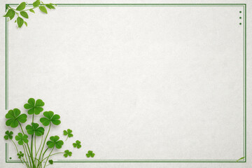 Minimal St Patrick&rsquo;s Day Shamrock Background Template