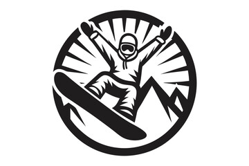 Spaceman snowboarding amidst cosmic stars and lightning, radiating interstellar energy and adventurous thrills © Sonda