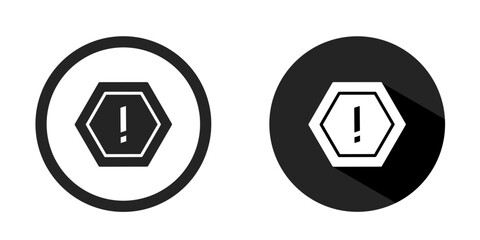 Caution sign logo. Caution sign icon vector design black color. Stock vector.