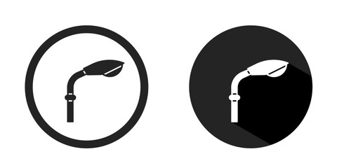 Street light logo. Street light icon vector design black color. Stock vector.