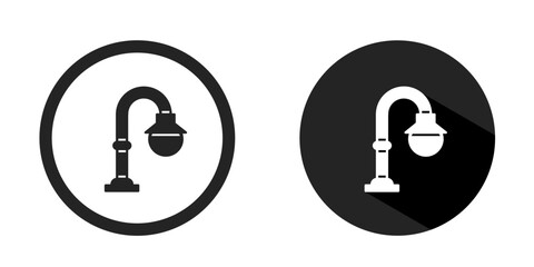 Street light logo. Street light icon vector design black color. Stock vector.