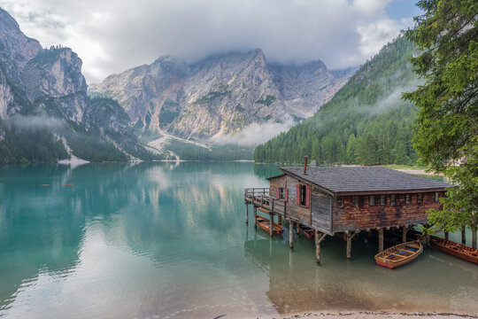 Italy, South Tyrol, Dolomites, Lago di Braies, Fanes-Sennes-Prags Nature Park