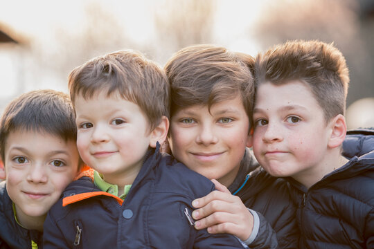 Group picture of four boys