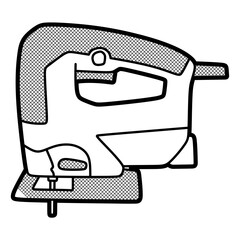 simple electric saw, editable lines