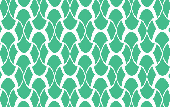 Vibrant green leaf pattern with repeating shapes