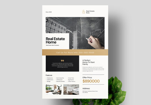 Creative Real Estate Flyer Layout