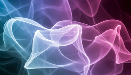 Fototapeta premium Vibrant abstract smoke swirls in blue and pink hues