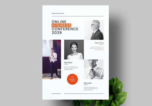 Online Business Conference Flyer Template