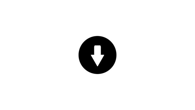 withe color colorful arrow icon concept on a Withe background.Arrow Loop Animation video direction concept. Arrow Loop Animation direction concept.