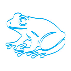 frog shaped graphic icon or logo