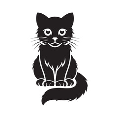 Obraz premium graphic illustration of a cute cat