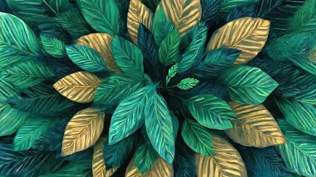 Animated watercolor floral frame background with white flowers, green leaves, and pastel texture.