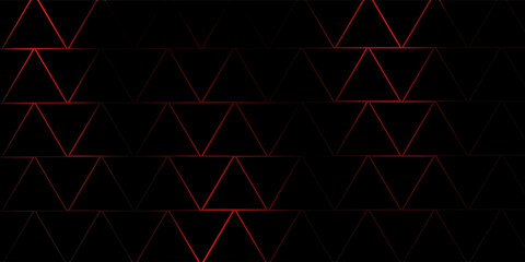 Futuristic hexagon and red light vector illustration. Technology geometric minimal design. Black abstract digital hi tech concept background. © arya