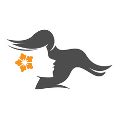 Beautiful woman hair icon