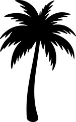 Obraz premium palm tree silhouette vector illustration