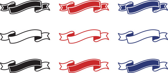 リボンフレーム、全9バリエーション
見出しや装飾に最適な素材