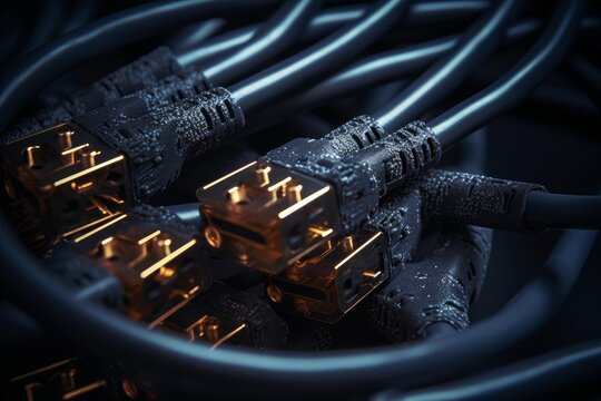 Hdmi connectors with gold plated pins ensuring high quality audio and video transmission