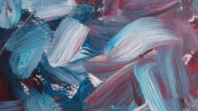 Green and dusty pink acrylic abstract painting. Rough paint brush strokes on canvas. Modern oil painting background. Aesthetic look trendy oil painting. 