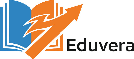 Obraz premium The Eduvera logo displayed prominently on a clean white background