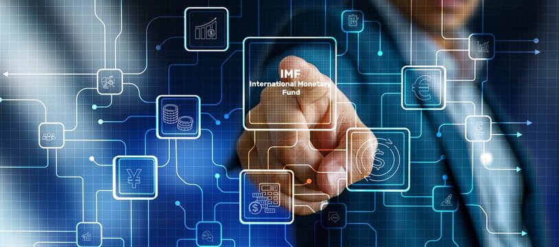 IMF. International Monetary Fund. Finance concept. World Economic Outlook Update 2026