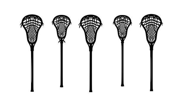 Minimal lacrosse stick vector illustration clipart for print and design