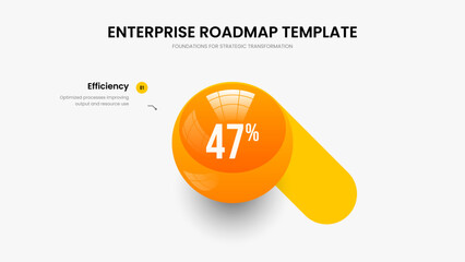 Product Portfolio 1 Option Chart Frame Design. Colorful Launch Slide Layout Vector Illustration. Elegant Growth One Element Graph Presentation Template.