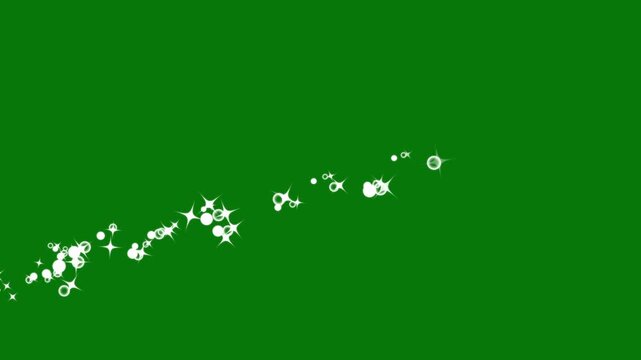 Twinkle stars line glitter sparkles, sparkling stars shine animation, blinking cartoon stars, luxury star sparkle vector doodles, glowing light effect, retro shine movement on green background 4K