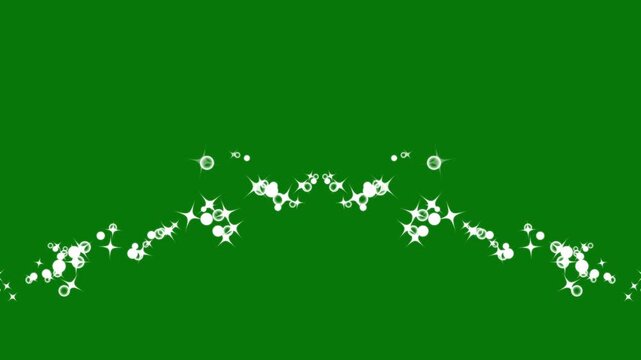 Twinkle stars line glitter sparkles, sparkling stars shine animation, blinking cartoon stars, luxury star sparkle vector doodles, glowing light effect, retro shine movement on green background 4K