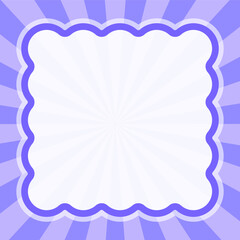 集中線 もこもこフレーム パープル 正方形