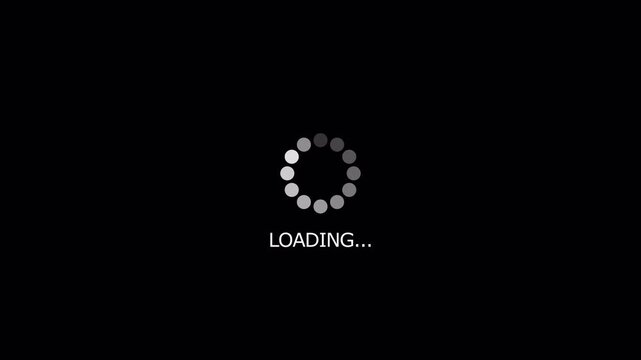  dots spinning animation loading and buffering icon animation-looped Loading circle animation on  transparent background in 4K animation with alpha channel 