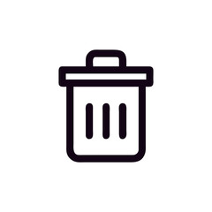 Modern Trash Bin Icon Design for Delete and Recycle Interface