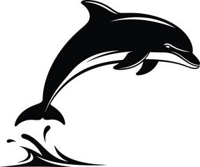 Black dolphin vector icon © artisyancanvas