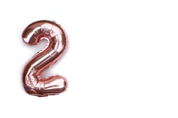 Fototapeta premium Blown pink number balloons for birthday.