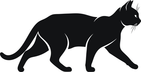 Black cat silhouette vector © artisyancanvas