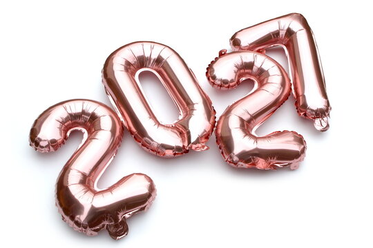There are 2027 balloons on a white background.