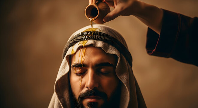 St david's day celebration anointing of jesus christ with oil