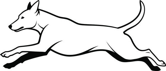 Running dog vector illustration
