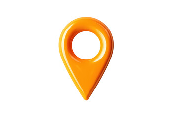 Orange location pin icon isolated on transparent background. Orange map pin icon isolated on white background.