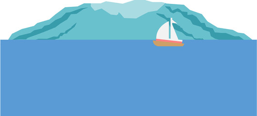 氷山の一角のイラスト © くろねこ