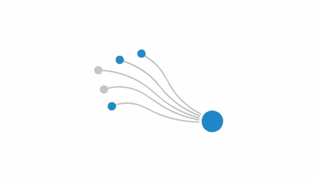 Network Connection Blue Lines Nodes.