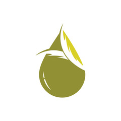 Palm oil logo vector flat design template