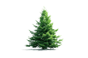 Fototapeta premium Beautiful Christmas tree with star on top isolated on transparent background