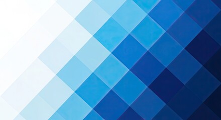 Obraz premium A gradient blue diamond pattern transitioning from white to dark blue