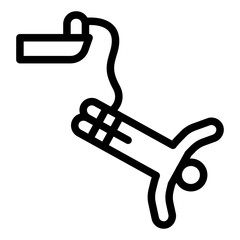 bungee jumping outline icon. rope freefall jump. adrenaline rush. extreme sport © andinur