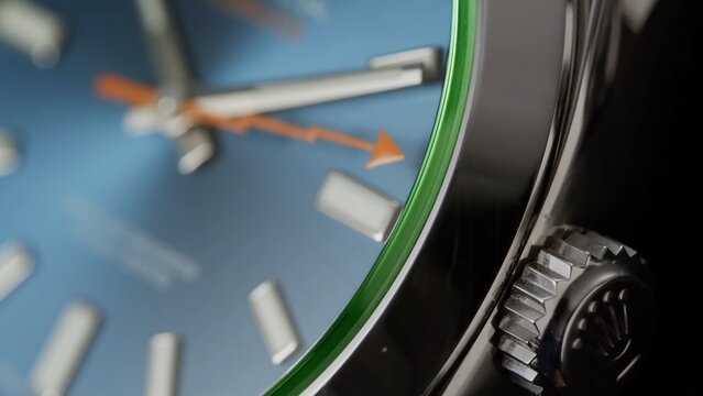 Rolex, luxury Swiss watches, rich lifestyle. close up of watch