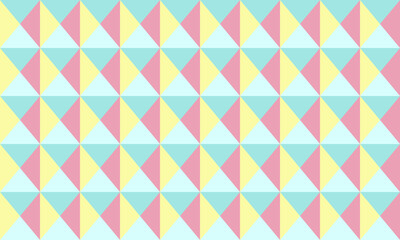 Fototapeta premium Vibrant pastel triangle pattern. Perfect for backgrounds, textiles, or web design. This cheerful, geometric design evokes feelings of joy and optimism.
